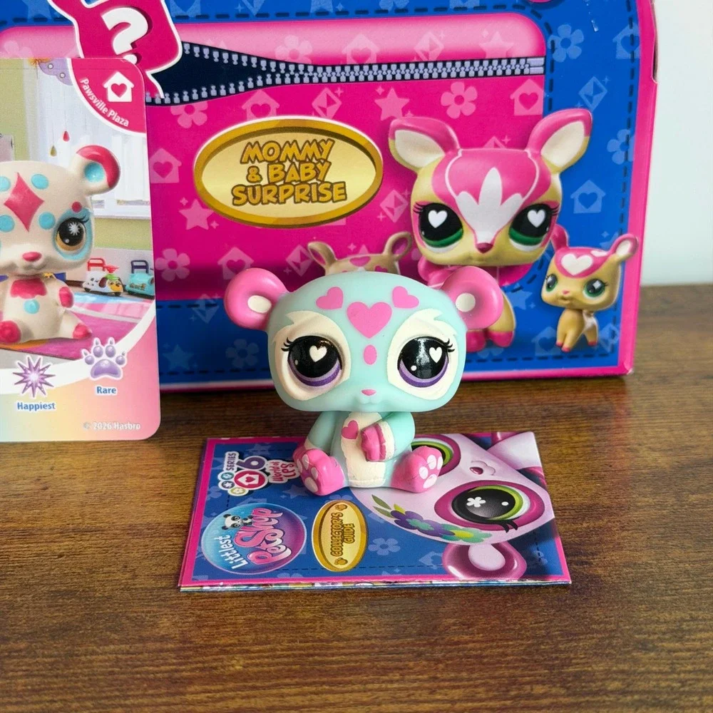 New Littlest Pet Shop LPS 493 Mommy Baby Panda Bear Set Babies Triplets Cute